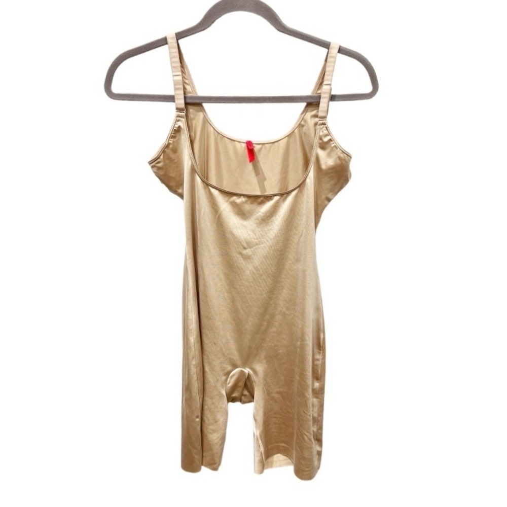Spanx Power Series Open Bust Mid Thigh Bodysuite Shapewear Size Large
